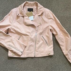 Blu Pepper Soft Pink Leather Jacket
